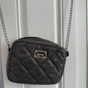 Michael Kors Charcoal Gray Quilted Crossbody Bag